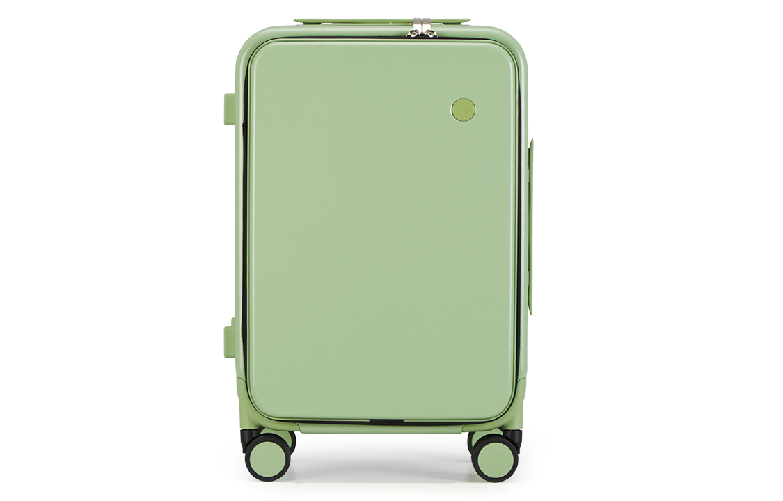 Чемодан унисекс MIXI PC дымчато-белый, авокадо-зелёный, 20 Inches (Carry-on) EU