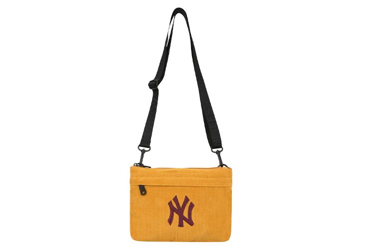 Кроссбоди-сумка унисекс MLB 32BGDG011 горчично-желтый/синий/хаки