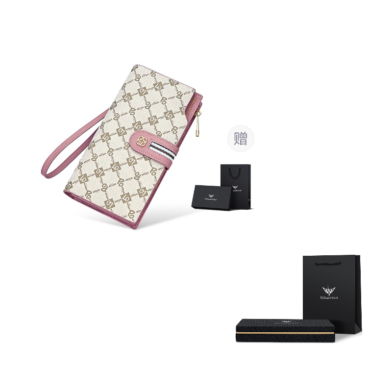 Кошелек женский WilliamPOLO POLO пыльно-розовый