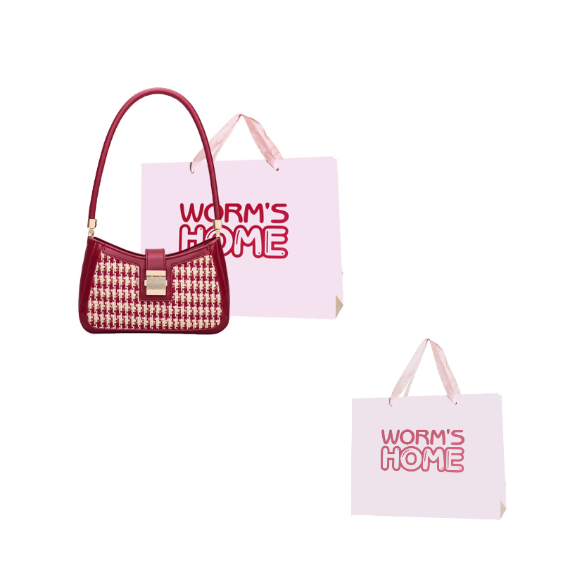 Сумка женская Worm's Home PU Wedding Set красная (red houndstooth
