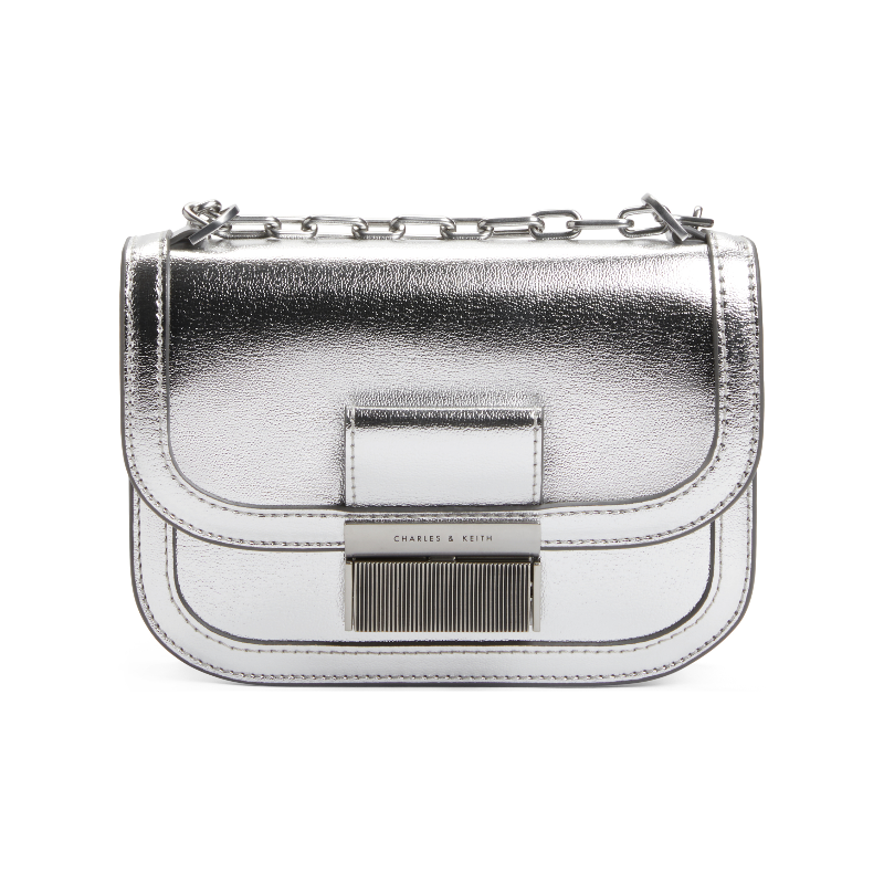 Сумка женская CHARLES&KEITH Tofu Bag бежевый/черный