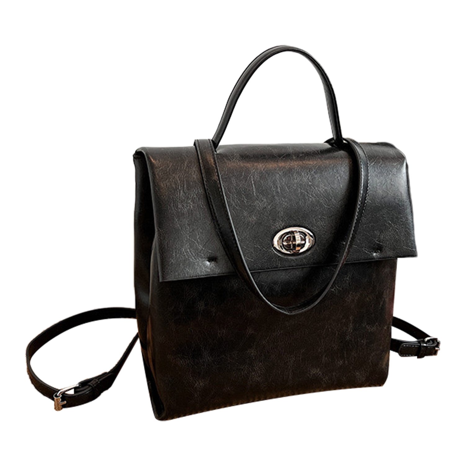 Рюкзак женский UNITE STAR PU черный, желто-коричневый