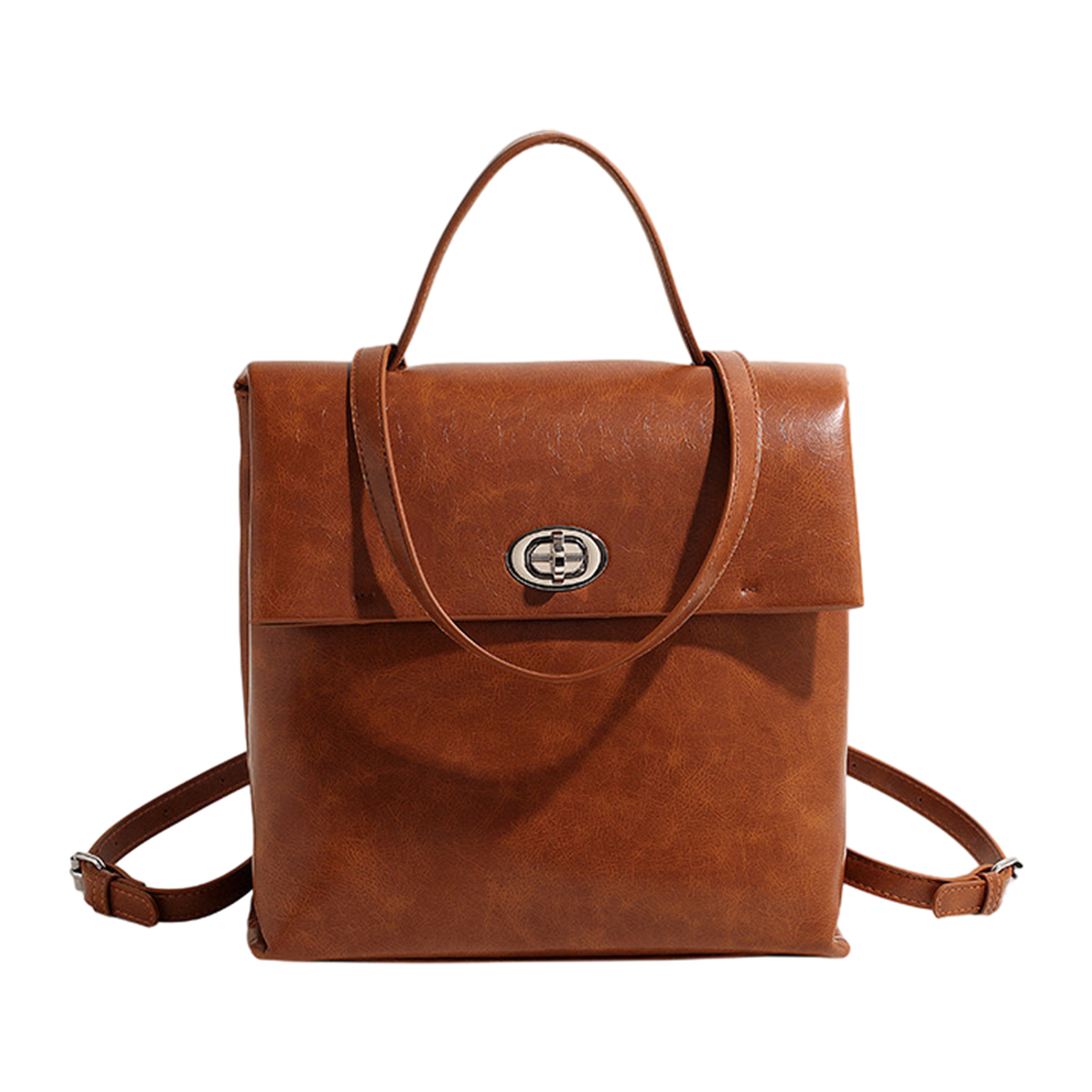 Рюкзак женский UNITE STAR PU черный, желто-коричневый