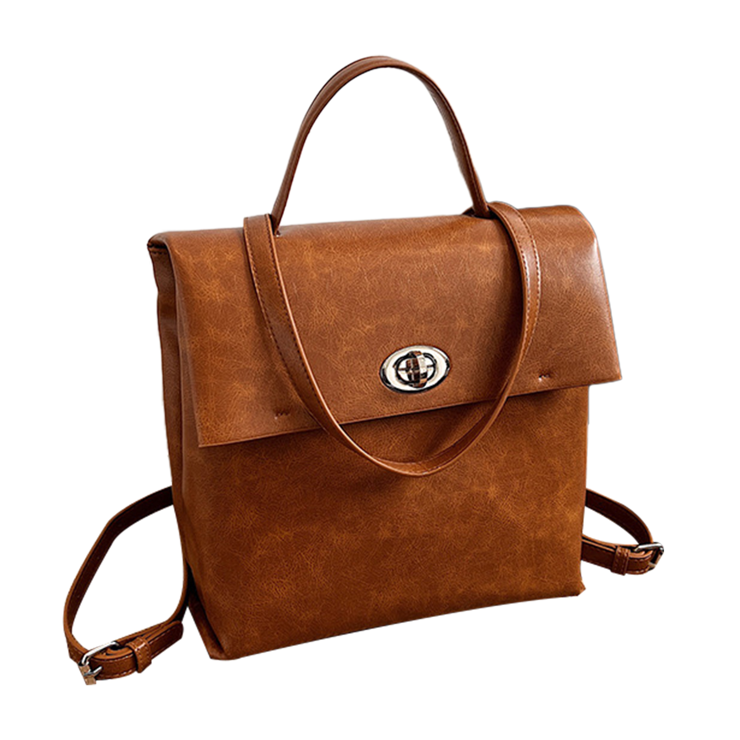 Рюкзак женский UNITE STAR PU черный, желто-коричневый