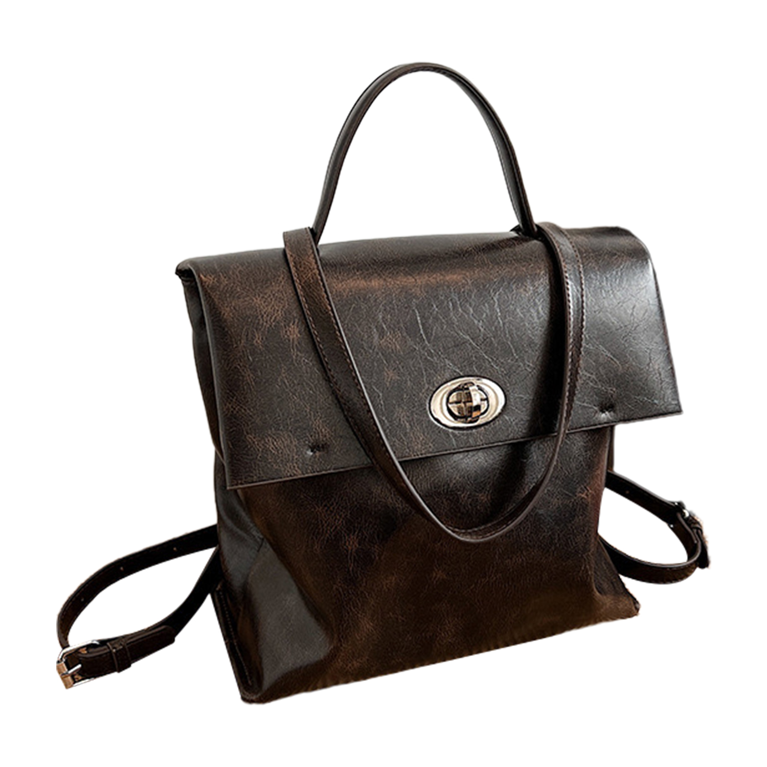 Рюкзак женский UNITE STAR PU черный, желто-коричневый