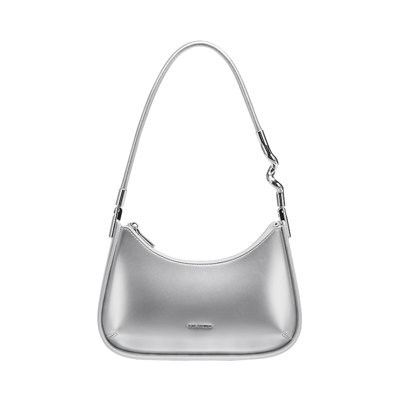 Shimmery Silver-Cow Leather