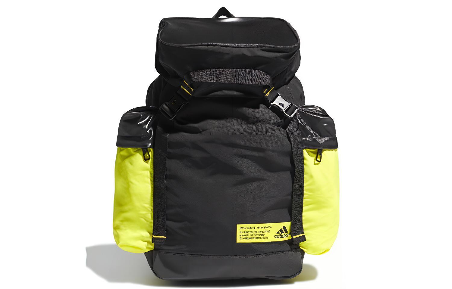 Рюкзак унисекс Adidas GM4545 черный, кислотно-зеленый, желтый