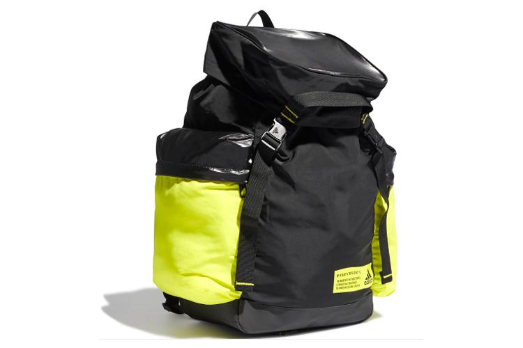 Рюкзак унисекс Adidas GM4545 черный, кислотно-зеленый, желтый