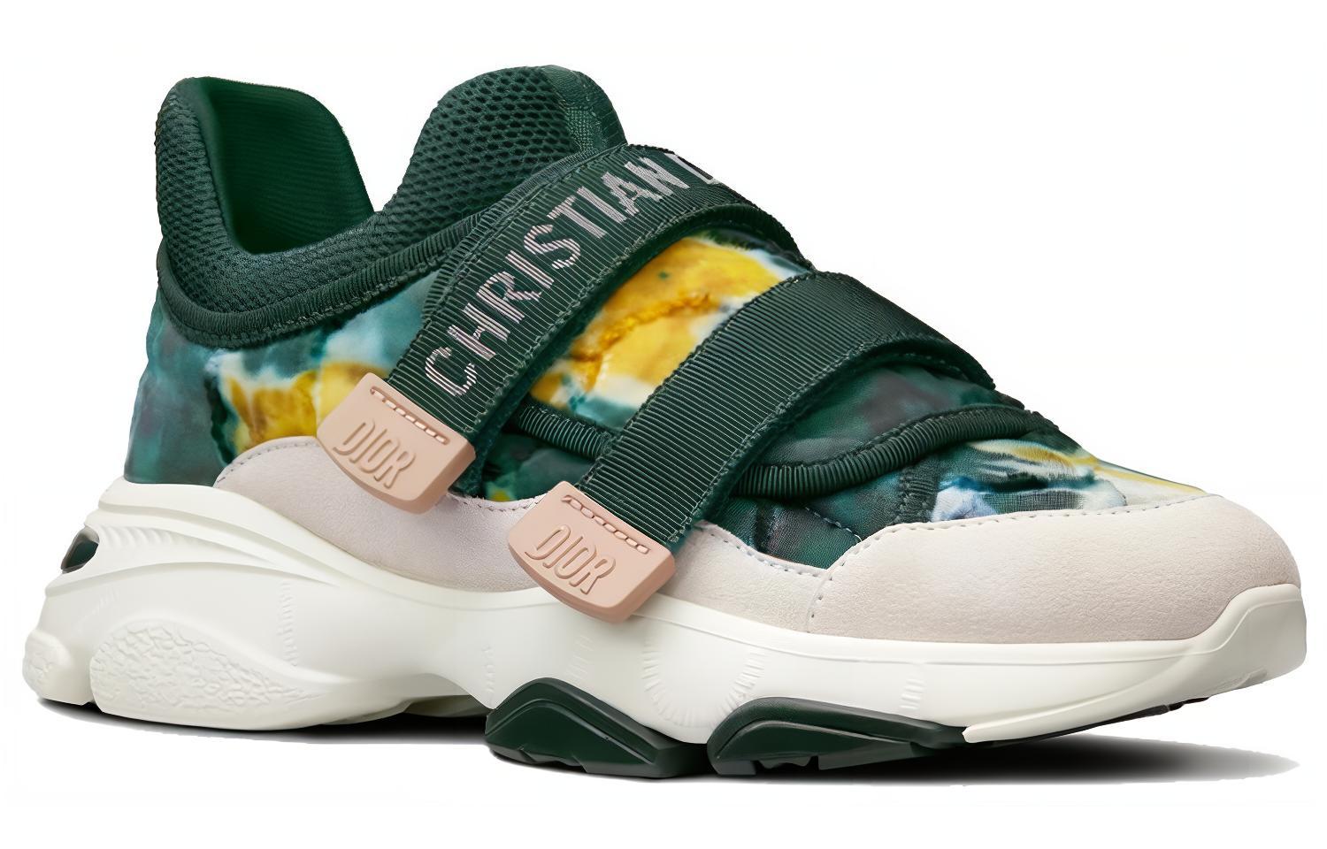 Кроссовки женские DIOR D-Wander, pine green, 35 EU