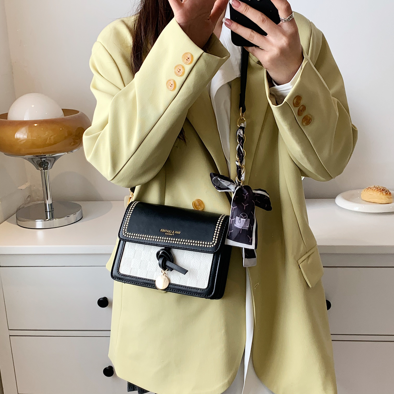 Сумка женская PINKLAND TM-6618 черная, зеленая