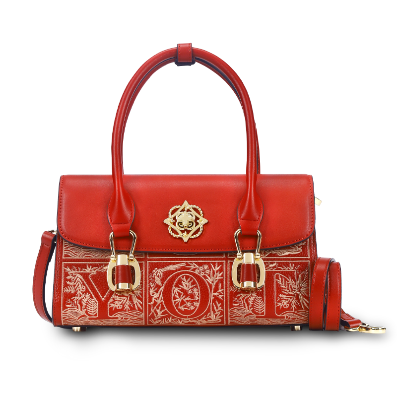 Сумка женская PAYOT P22019 бордово-абрикосовая, среднего размера