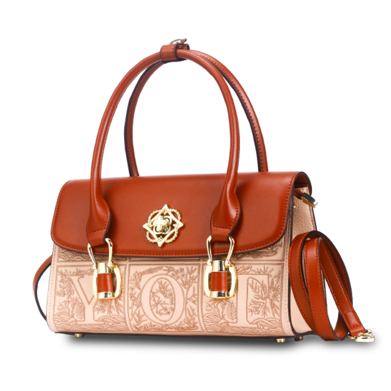 Сумка женская PAYOT P22019 бордово-абрикосовая, среднего размера