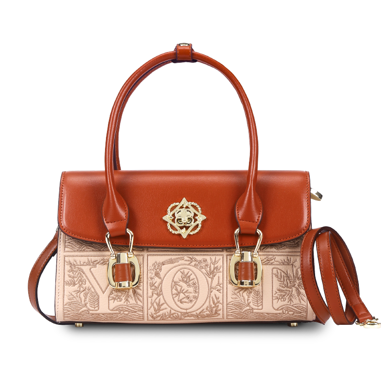 Сумка женская PAYOT P22019 бордово-абрикосовая, среднего размера