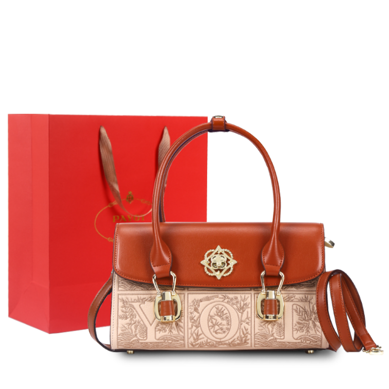 Сумка женская PAYOT P22019 бордово-абрикосовая, среднего размера