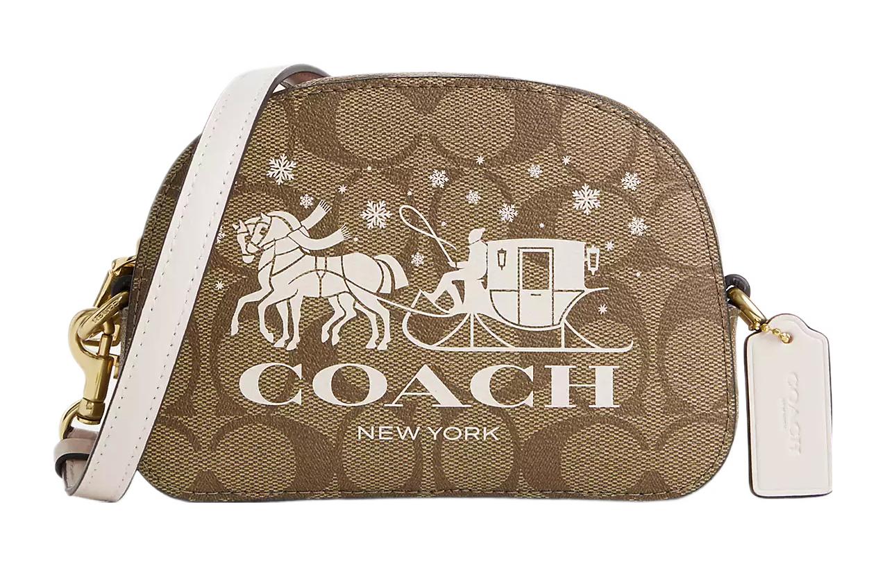 Сумка женская COACH Serena Camera Bag Gold & Khaki & Chalk, Basic Set (Bag+Dust Bag) EU