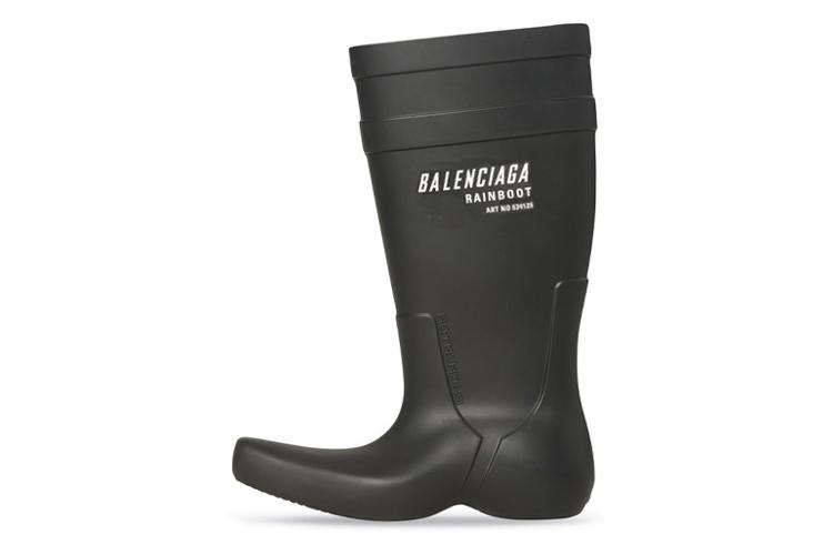 Резиновые сапоги мужские Balenciaga Excavator Boot черные, 41 EU
