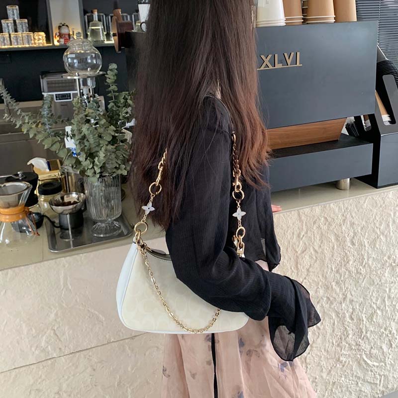 (Gold-Tone) White Moon Extender Chain+Decorative Chain 40cm