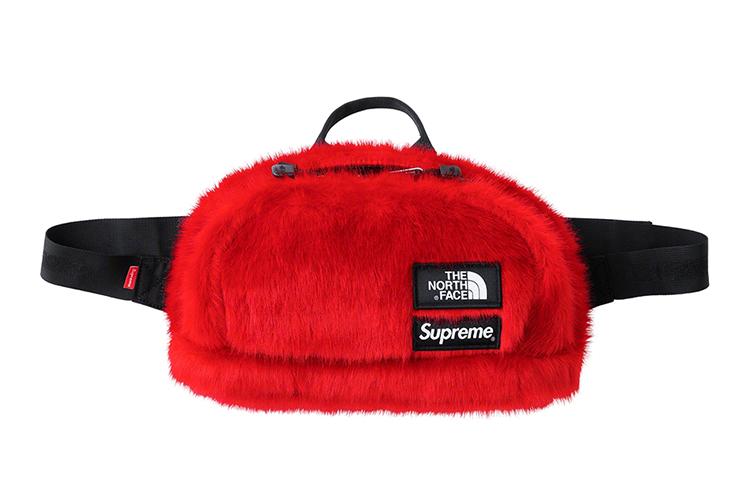 Сумка унисекс Supreme x The North Face Beaver Fur разноцветная, красная