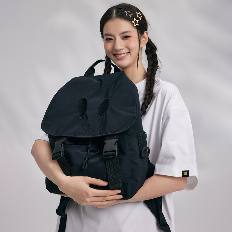 Рюкзак унисекс DANGEROUSPEOPLE Regular черный/хаки