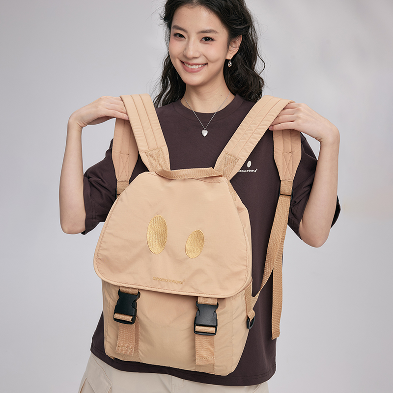 Рюкзак унисекс DANGEROUSPEOPLE Regular черный/хаки