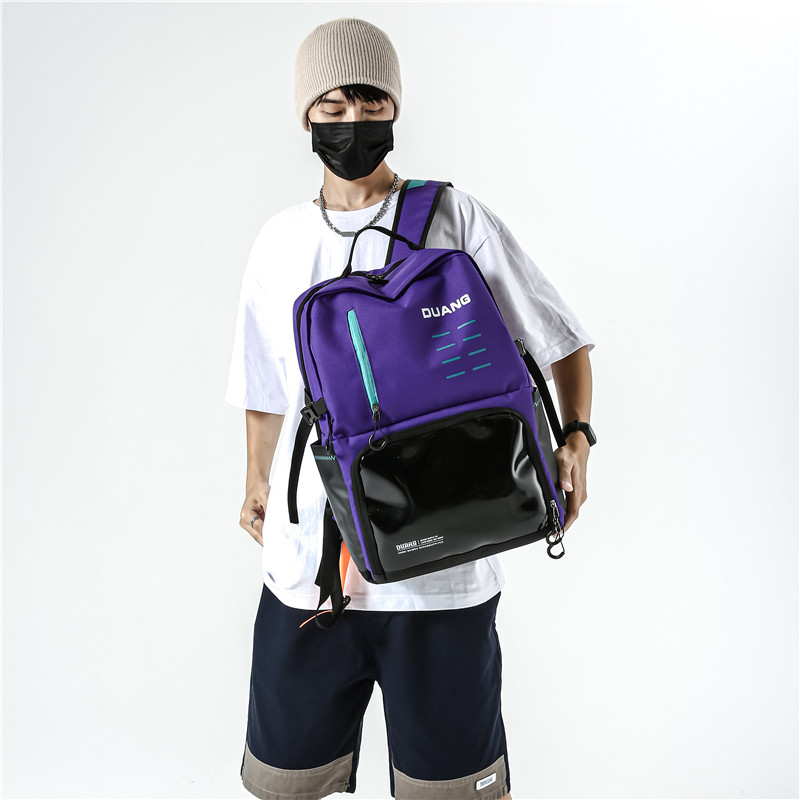 Рюкзак мужской NIGEER Oxford черный/фиолетовый