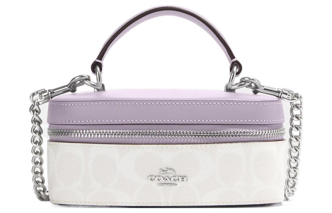 Сумка женская COACH CJ522-SVVVJ бело-фиолетовая