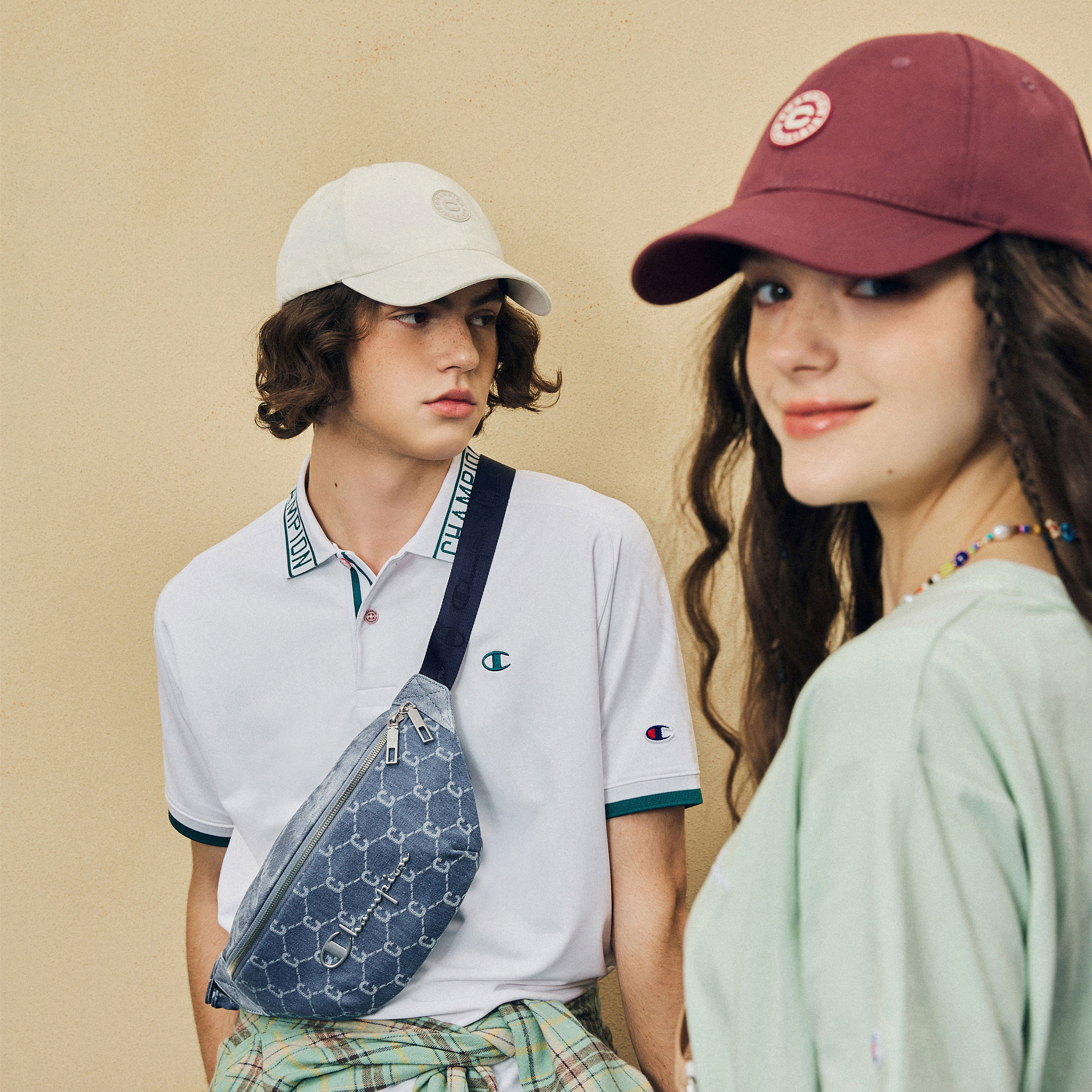 Сумка унисекс Champion U4BACPU39 хаки/синий