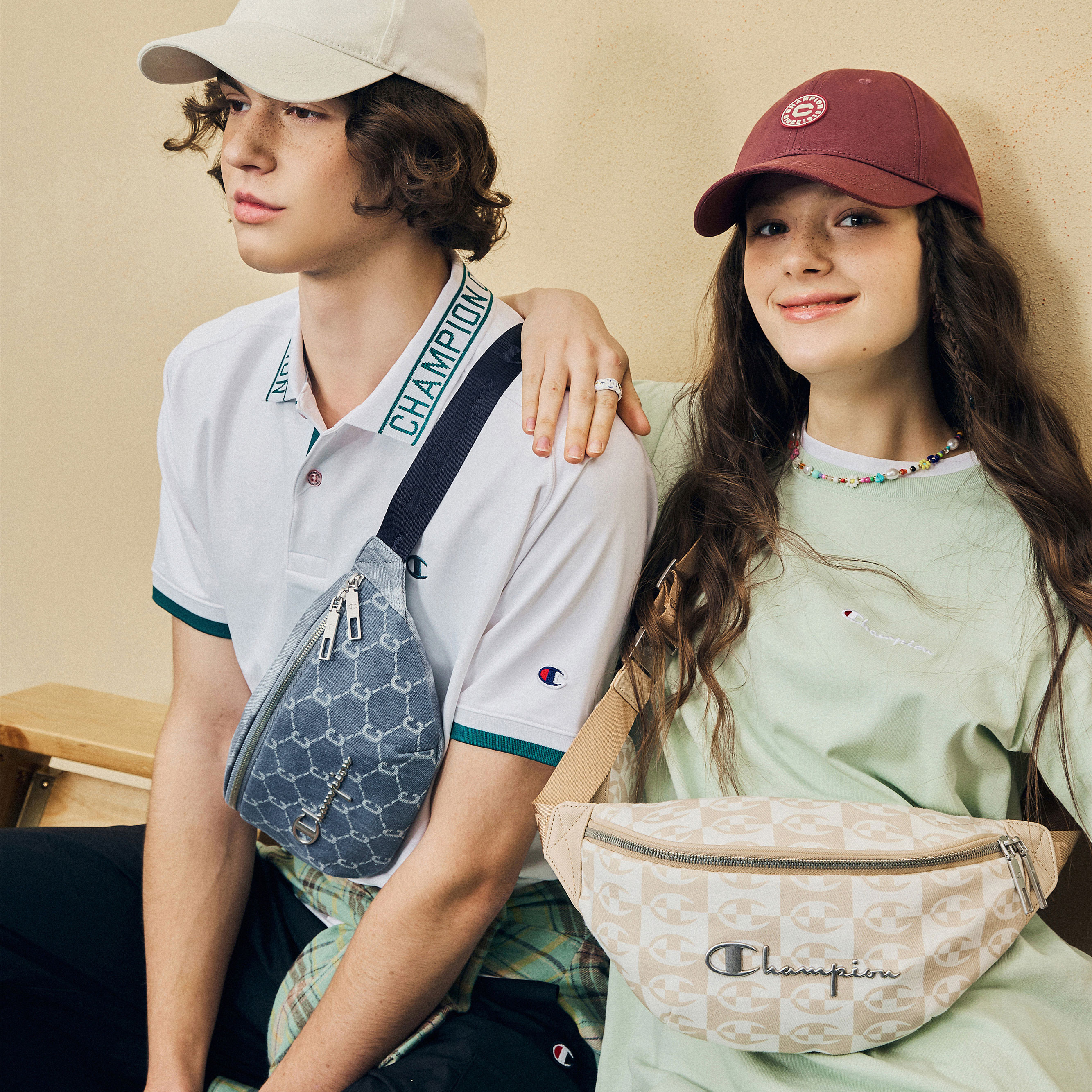 Сумка унисекс Champion U4BACPU39 хаки/синий