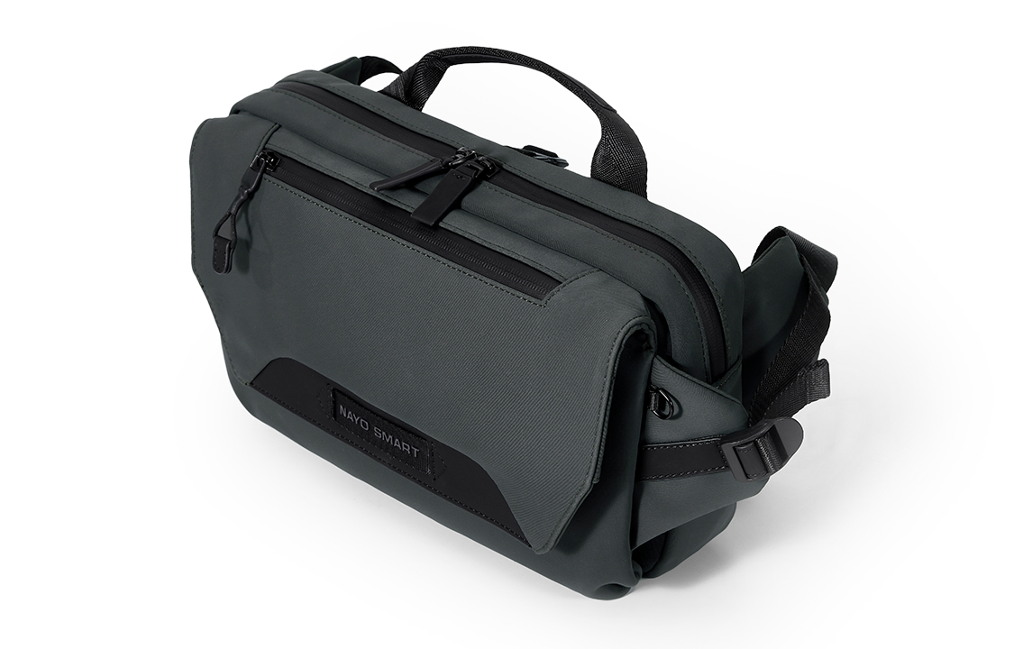Сумка мужская NAYO SMART NS-HM-H3 серо-зелёная/чёрная