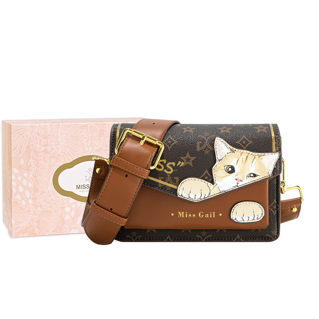 Сумка женская MISS GAIL MG6268, monogram white box