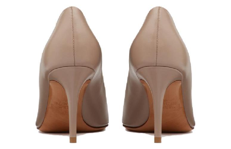 Женские туфли Valentino Vlogo Signature Slim Heel серо-розовые, 38 EU