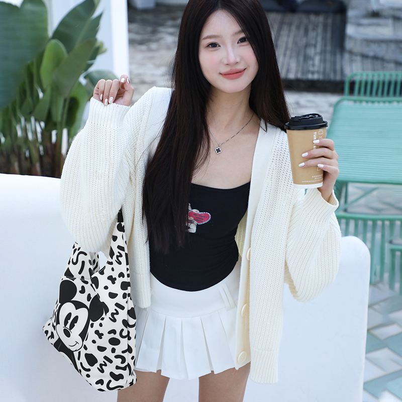 Сумка женская MESUCA DHF23807-A черно-белая