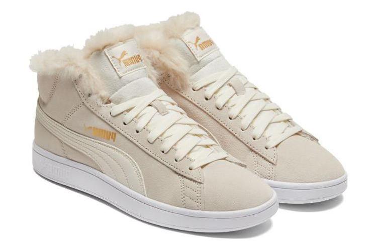 Кеды женские PUMA Smash V2 Mid Top бежево-белые, 36 EU