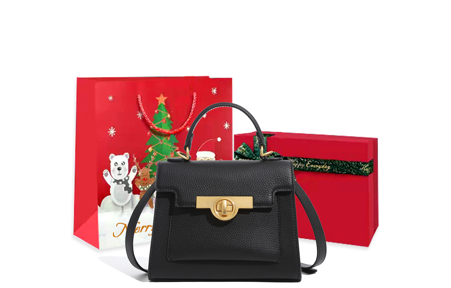 Сумка женская Miss Kung Kelly Bag черная, среднего размера