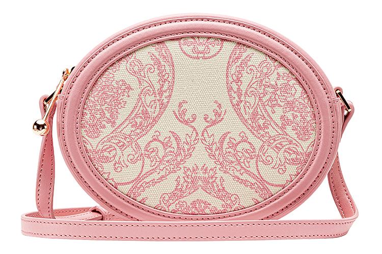 Сумка женская VANESSA HOGAN Monogram кроссбоди молочно-розовая