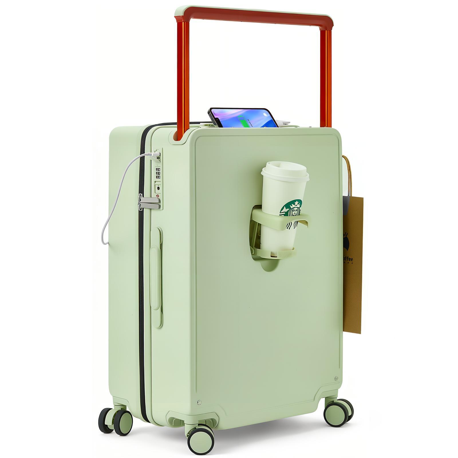 Чемодан унисекс WALKTRIP PC Travel Bag белый/ванильно-молочный/черно-красный, 20 inches EU