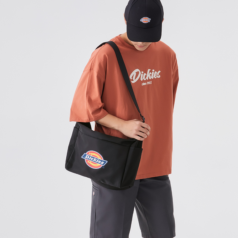 Сумка унисекс Dickies my22rd01 черный/экрю/красный