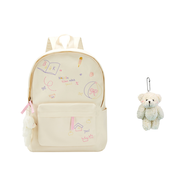 Рюкзак унисекс MARKANGARO MK-DWBA1592 белый/розовый/фиолетовый/черный, Backpack EU