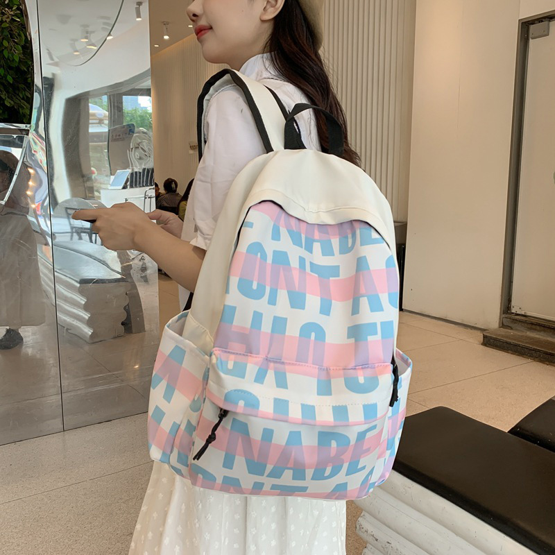 Рюкзак унисекс MARKANGARO MK-DWBA1592 белый/розовый/фиолетовый/черный, Backpack EU