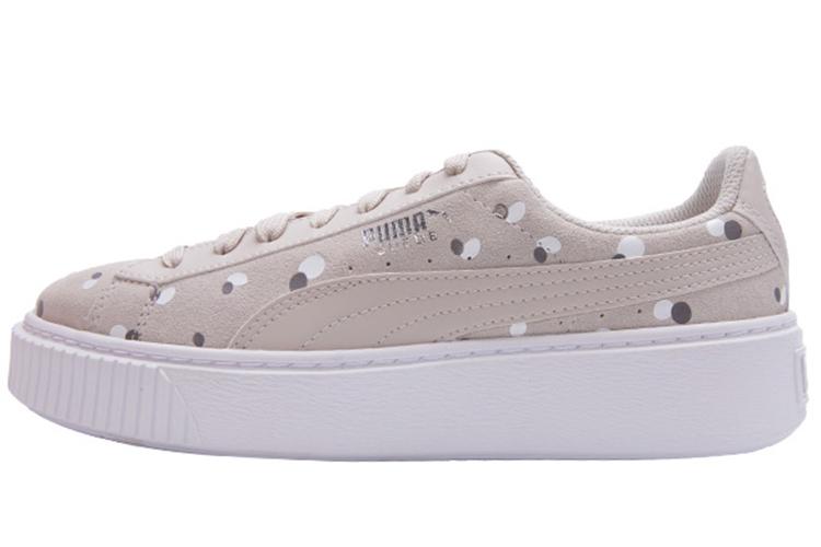 Кеды женские PUMA Suede Platform Dots Jr серебристые, 37 EU