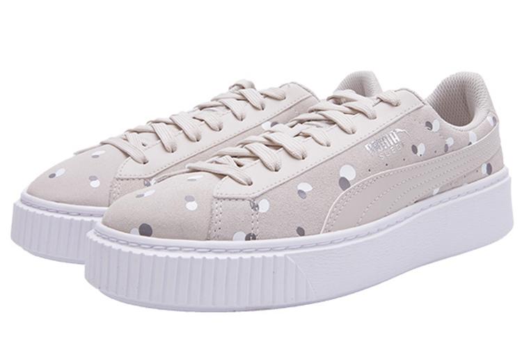 Кеды женские PUMA Suede Platform Dots Jr серебристые, 37 EU