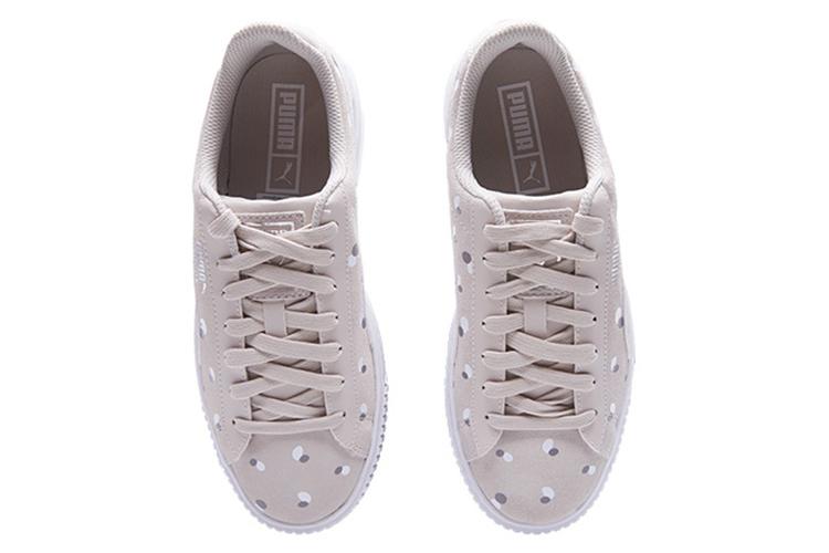 Кеды женские PUMA Suede Platform Dots Jr серебристые, 37 EU