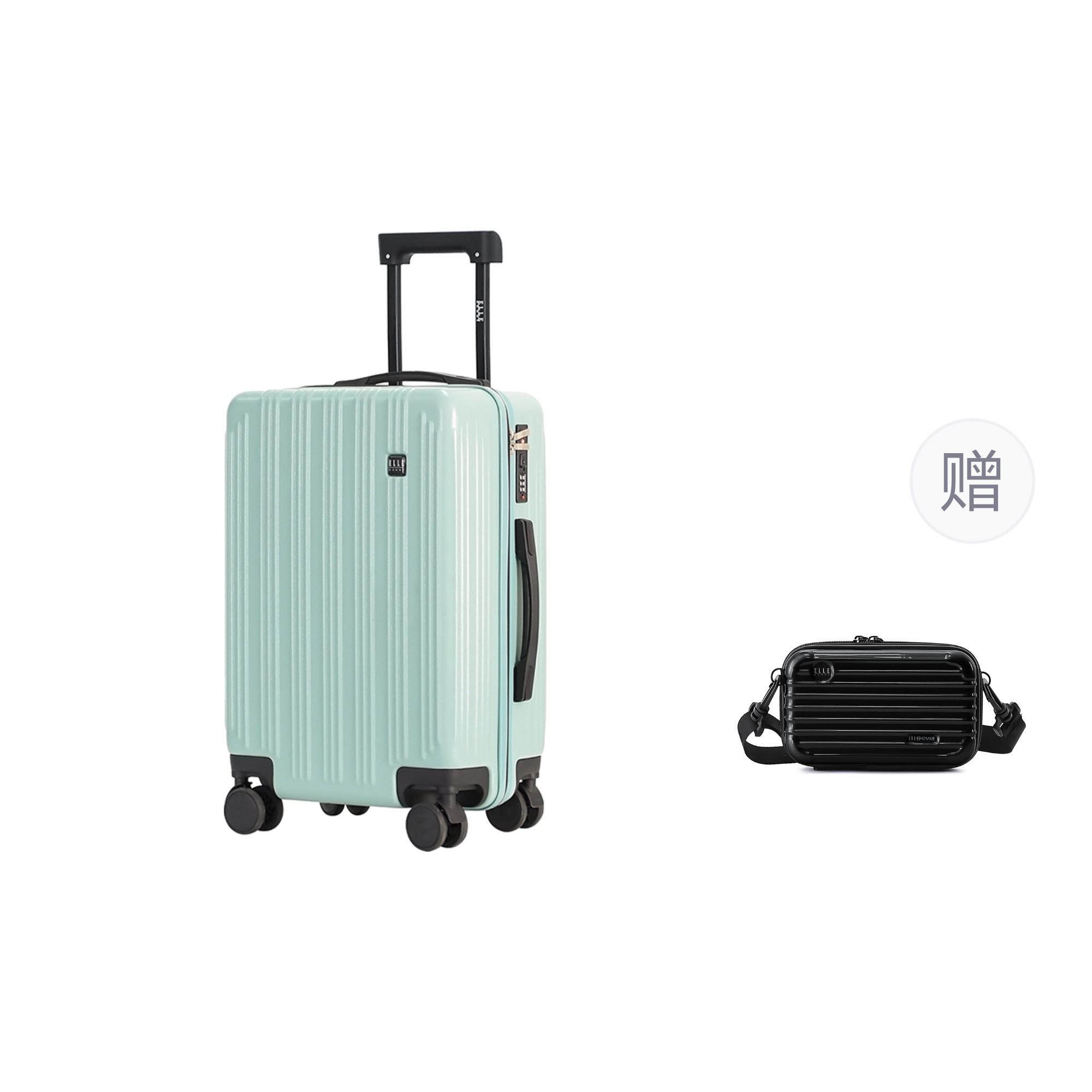 Чемодан унисекс ELLE HOMME EH3301 слоновая кость / классический серый, 20 Inches (Carry-on) EU