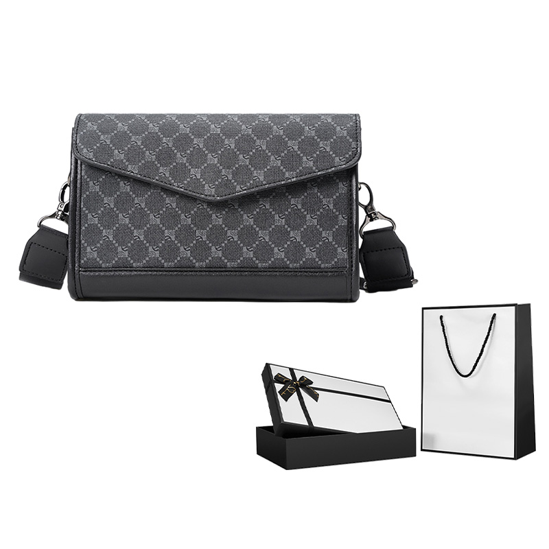 Сумка мужская ALNI BITTON AL-BA1120, черная с рисунком