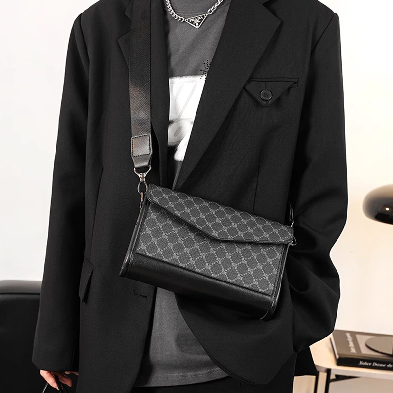 Сумка мужская ALNI BITTON AL-BA1120, черная с рисунком