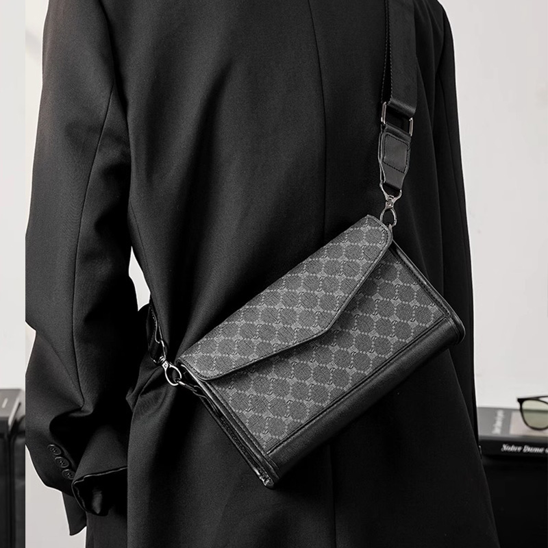 Сумка мужская ALNI BITTON AL-BA1120, черная с рисунком