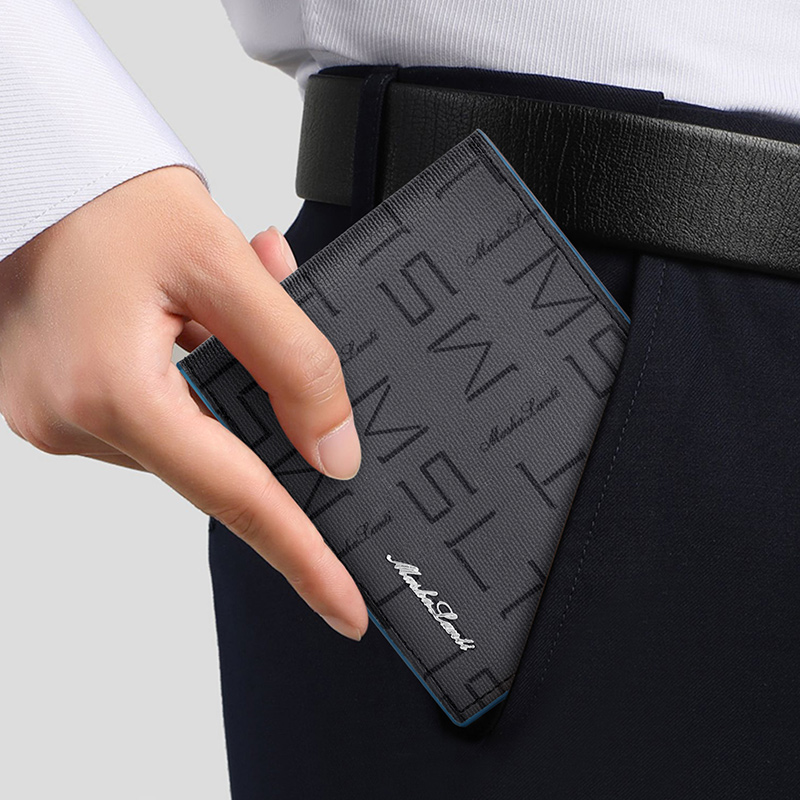 Кошелек мужской MashaLanti M024107D2142T серо-голубой