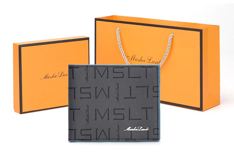 Кошелек мужской MashaLanti M024107D2142T серо-голубой