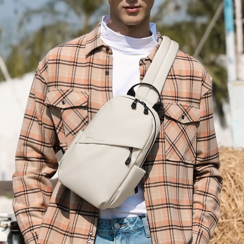 Сумка мужская POLO PAD32066 экрю/чёрная