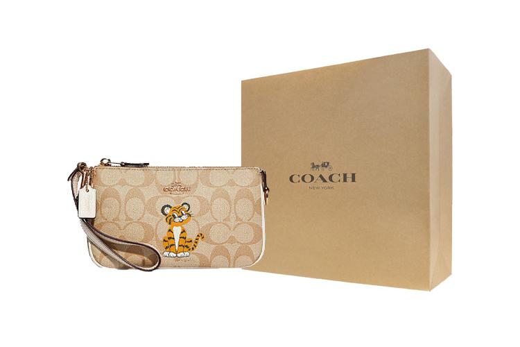 Клатч женский COACH Nolita 19 малый хаки, белый